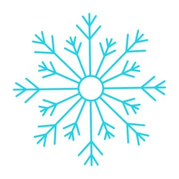 Snowflake vector winter cold pattern icon element Illustrazione stock