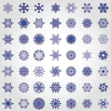 Snowflake vectors Stock Illustration