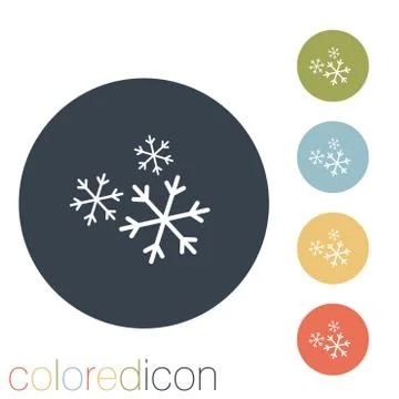 Snowflake the weather icon Stock Illustration