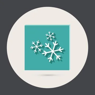 Snowflake the weather icon Illustrazione stock