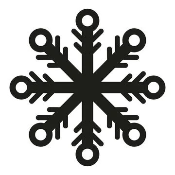 Snowflake weather icon representing winter and cold season Stock Illustration
