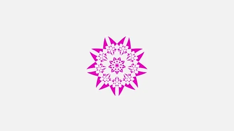 Snowflake on white abstract background with ornament Stock Footage 303399572