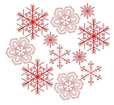 Snowflake on a white background, illustration texture. Stock Illustration