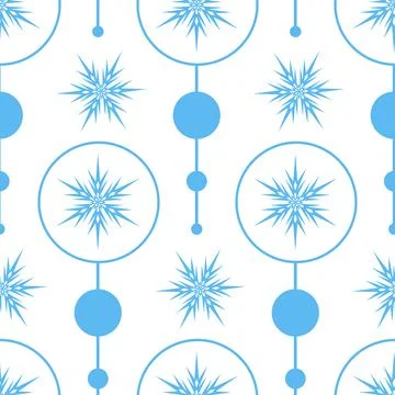 Snowflake on white background seamless pattern for textile and scrapbook de.. 스톡 일러스트
