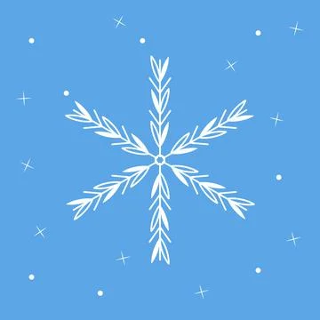 Snowflake winter. Design element. Flat vector illustration Stock Illustration
