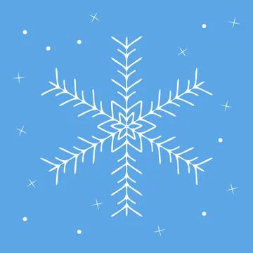 Snowflake winter. Design element. Flat vector illustration Stock Illustration