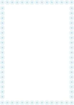 Snowflake winter frame. Christmas snowflake on white background border with e Stock Illustration