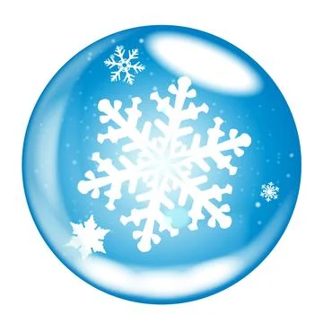 Snowflake Winter Globe Stock Illustration