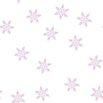 Snowflake winter glyph seamless pattern Stock Illustration