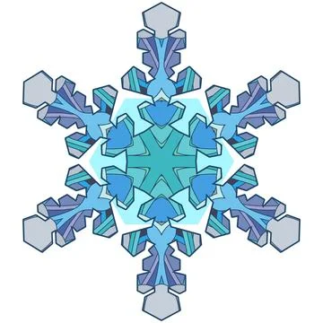 Snowflake winter. Hand drawn decorative vector illustration イラスト素材