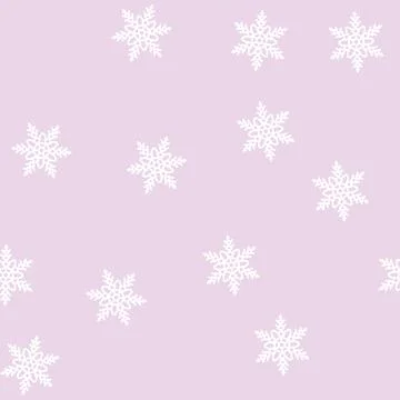 Snowflake winter line seamless pattern Stock Illustration