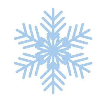 Snowflake winter new year blue art symbol icon Stock Illustration