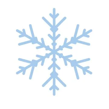 Snowflake winter new year blue art symbol icon Stock Illustration