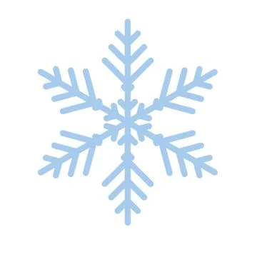 Snowflake winter new year blue art symbol icon Stock Illustration