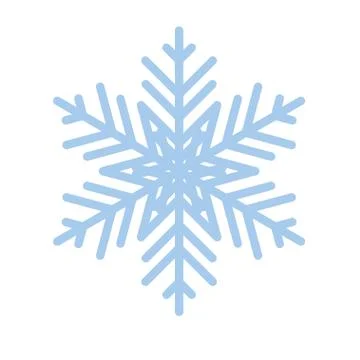 Snowflake winter new year blue art symbol icon Stock Illustration