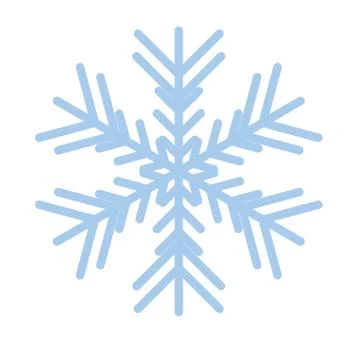 Snowflake winter new year blue art symbol icon Stock Illustration