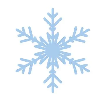 Snowflake winter new year blue art symbol icon Stock Illustration
