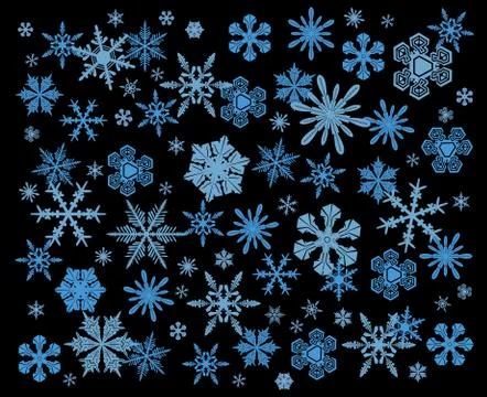 Snowflake winter set. Vector Stock Illustration