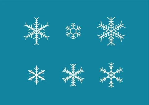 Snowflake winter set vector illustration. set of snowflakes Stock Illustration