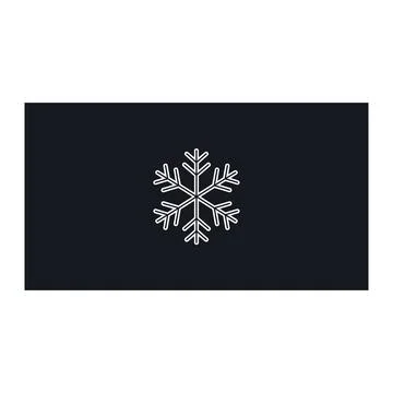 Snowflake winter symbol on dark background Stock Illustration