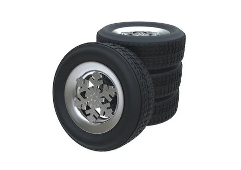 Snowflake Winter Tyre Illustrazione stock