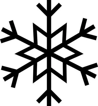 Snowflake winter vector icon. Snow falling symbol. Ice flack sign. Winter Stock Illustration