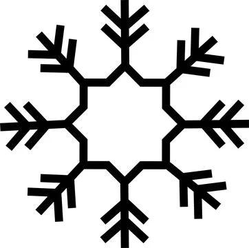 Snowflake winter vector icon. Snow falling symbol. Ice flack sign. Winter Stock Illustration