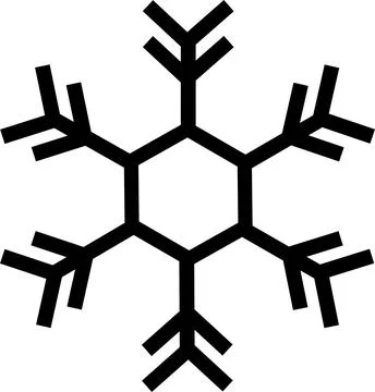 Snowflake winter vector icon. Snow falling symbol. Ice flack sign. Winter Stock Illustration