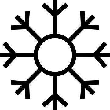 Snowflake winter vector icon. Snow falling symbol. Ice flack sign. Winter Stock Illustration
