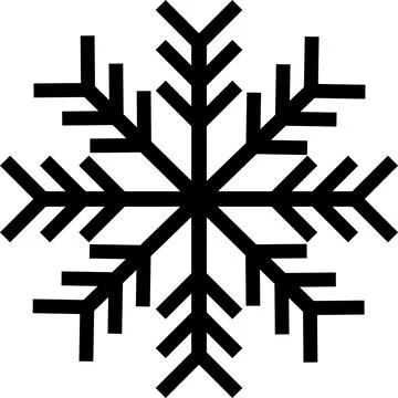 Snowflake winter vector icon. Snow falling symbol. Ice flack sign. Winter Stock Illustration