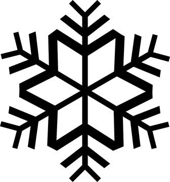 Snowflake winter vector icon. Snow falling symbol. Ice flack sign. Winter Stock Illustration