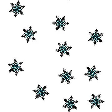 Snowflake winter vector seamless pattern 스톡 일러스트