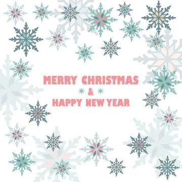 Snowflake Winter White Gradient background with Greetings Illustrazione stock