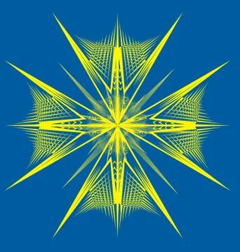Snowflake Yellow. Stock Illustration