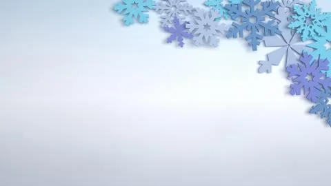 Snowflakes 3D illustration Illustrazione stock