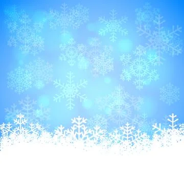 Snowflakes and bokeh Stock Illustration