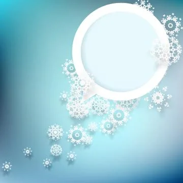 Snowflakes and space for text. plus EPS10 Stock Illustration