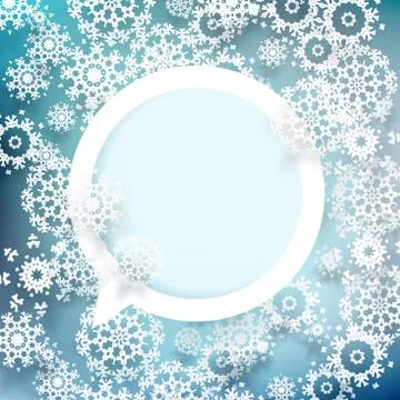 Snowflakes and space for text. plus EPS10 Stock Illustration