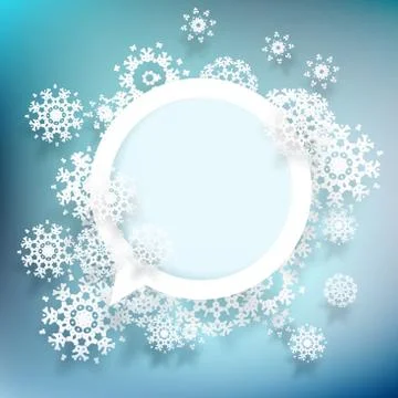 Snowflakes and space for text. plus EPS10 Stock Illustration