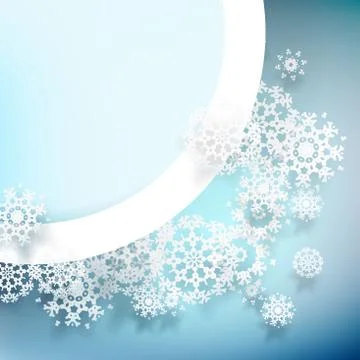 Snowflakes and space for text. plus EPS10 Stock Illustration
