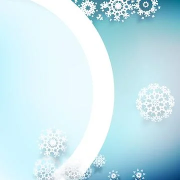 Snowflakes and space for text. plus EPS10 Stock Illustration