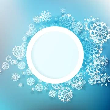 Snowflakes and space for text. plus EPS10 Stock Illustration