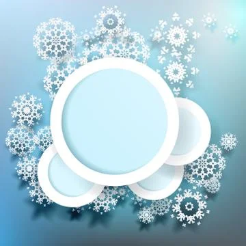 Snowflakes and space for text. plus EPS10 Stock Illustration