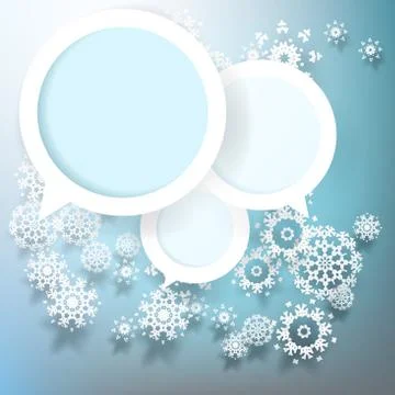 Snowflakes and space for text. plus EPS10 Stock Illustration