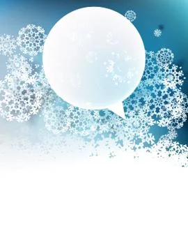 Snowflakes and space for text. plus EPS10 Stock-Illustration