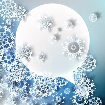 Snowflakes and space for text. plus EPS10 Stock-Illustration
