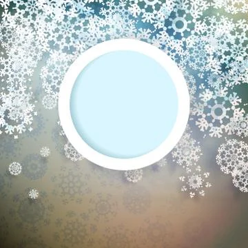 Snowflakes and space for text. plus EPS10 Stock Illustration