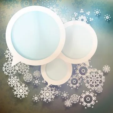 Snowflakes and space for text. plus EPS10 Stock Illustration