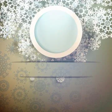 Snowflakes and space for text. plus EPS10 Stock Illustration