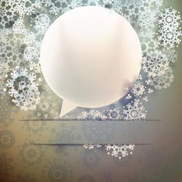 Snowflakes and space for text. plus EPS10 Stock Illustration